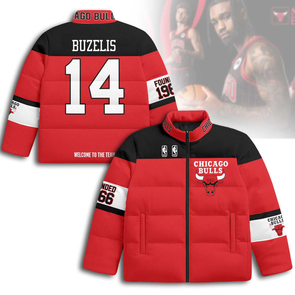 Chicago Bulls Unisex Puffer Jacket
