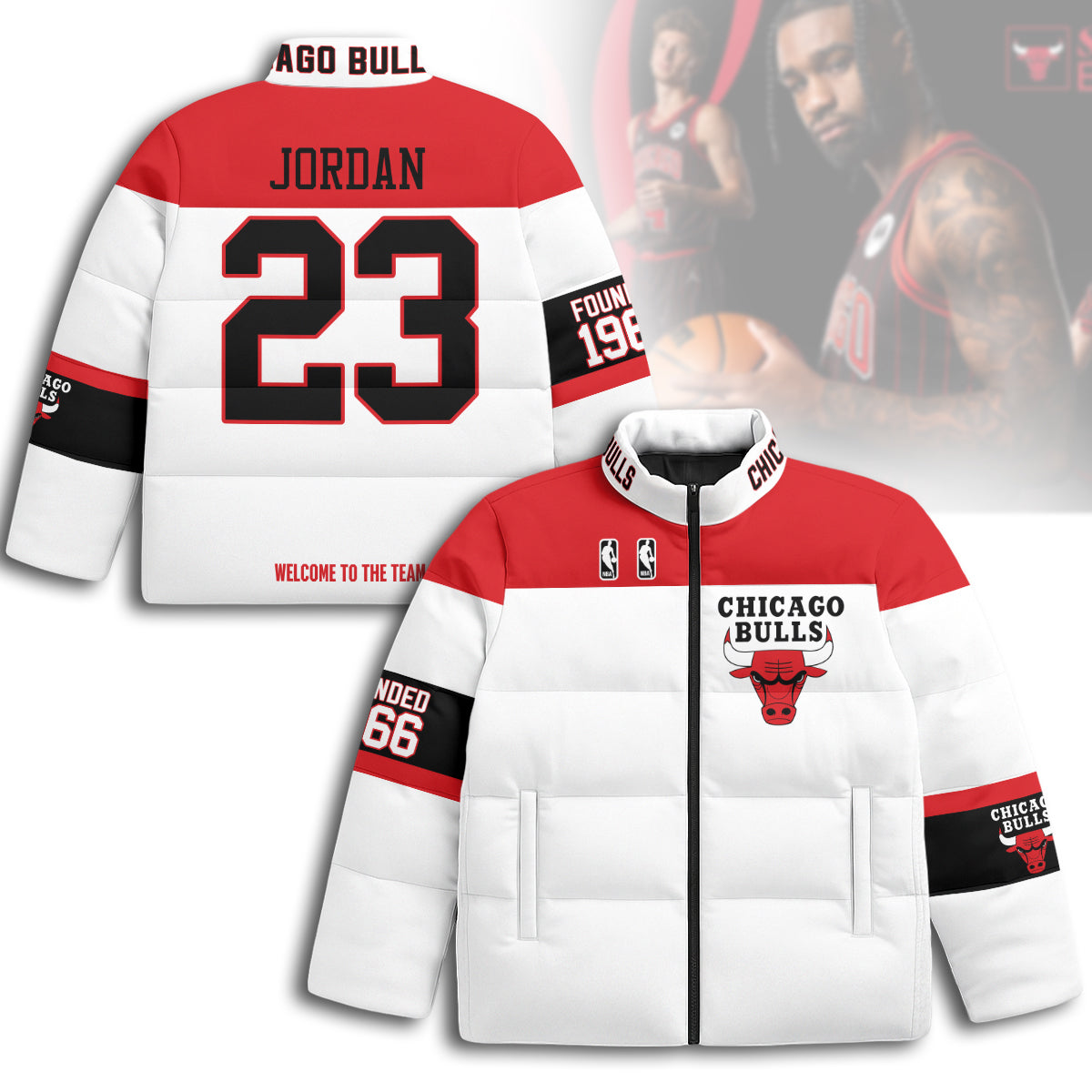 Chicago Bulls Unisex Puffer Jacket