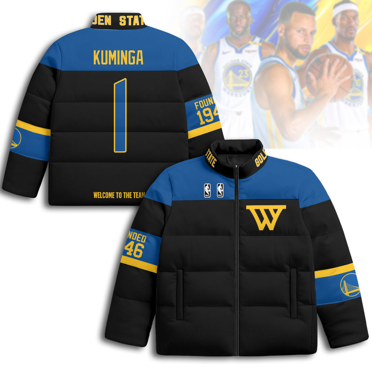 Golden State Warriors Unisex Puffer Jacket