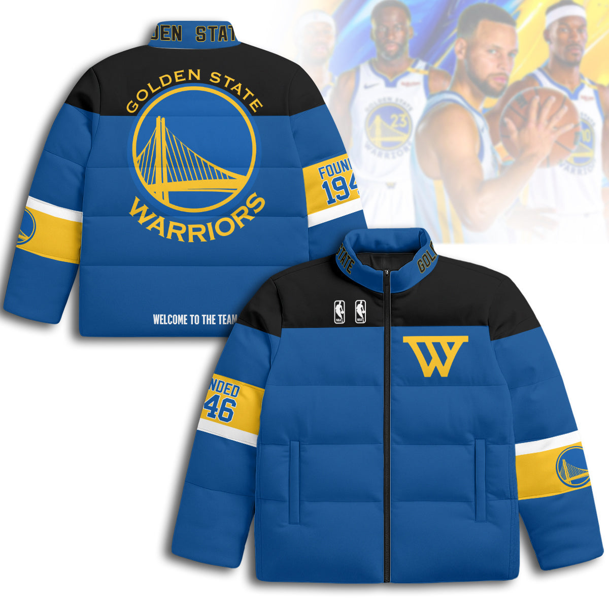Golden State Warriors Unisex Puffer Jacket