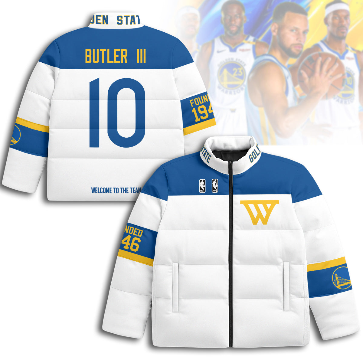 Golden State Warriors Unisex Puffer Jacket