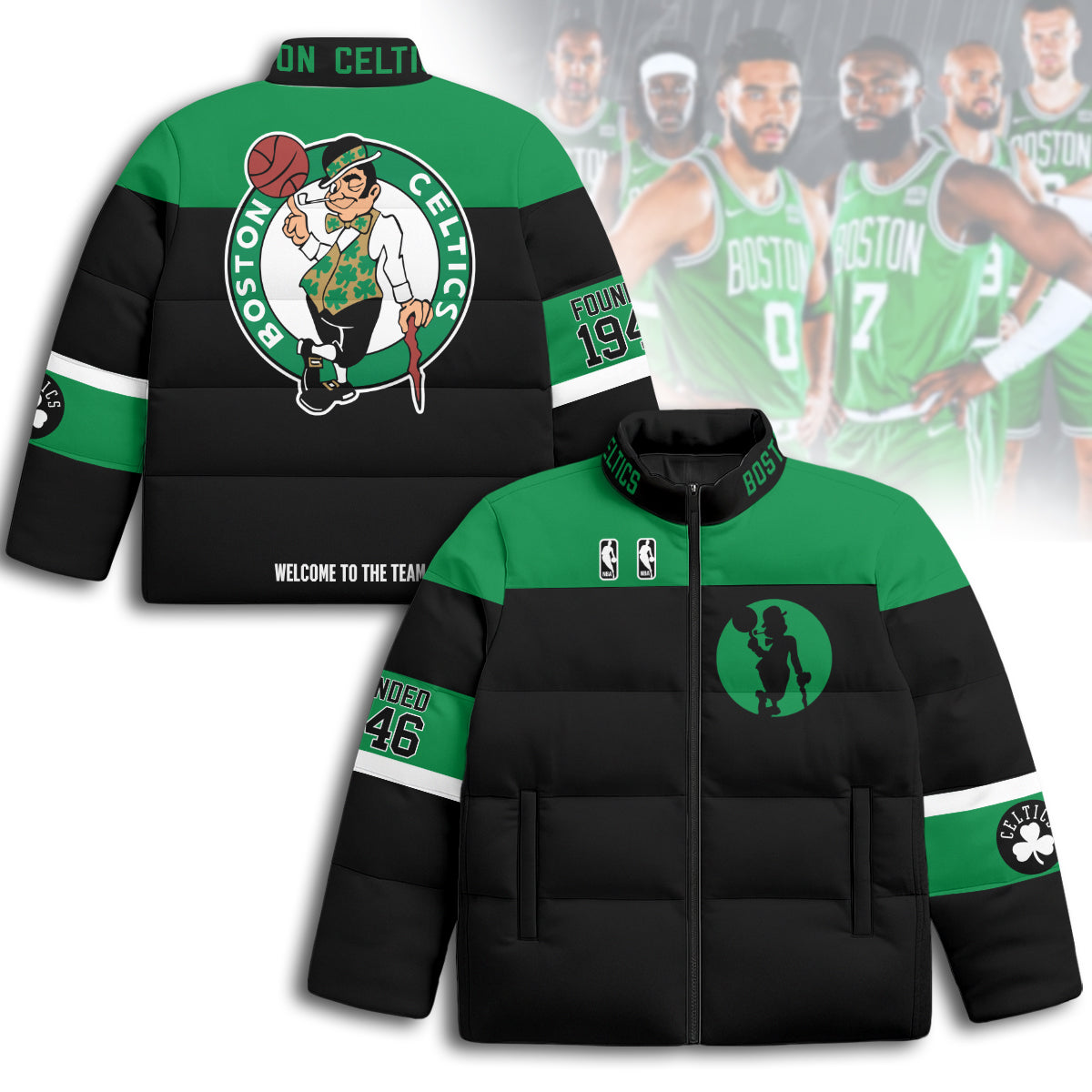 Boston Celtics Unisex Puffer Jacket