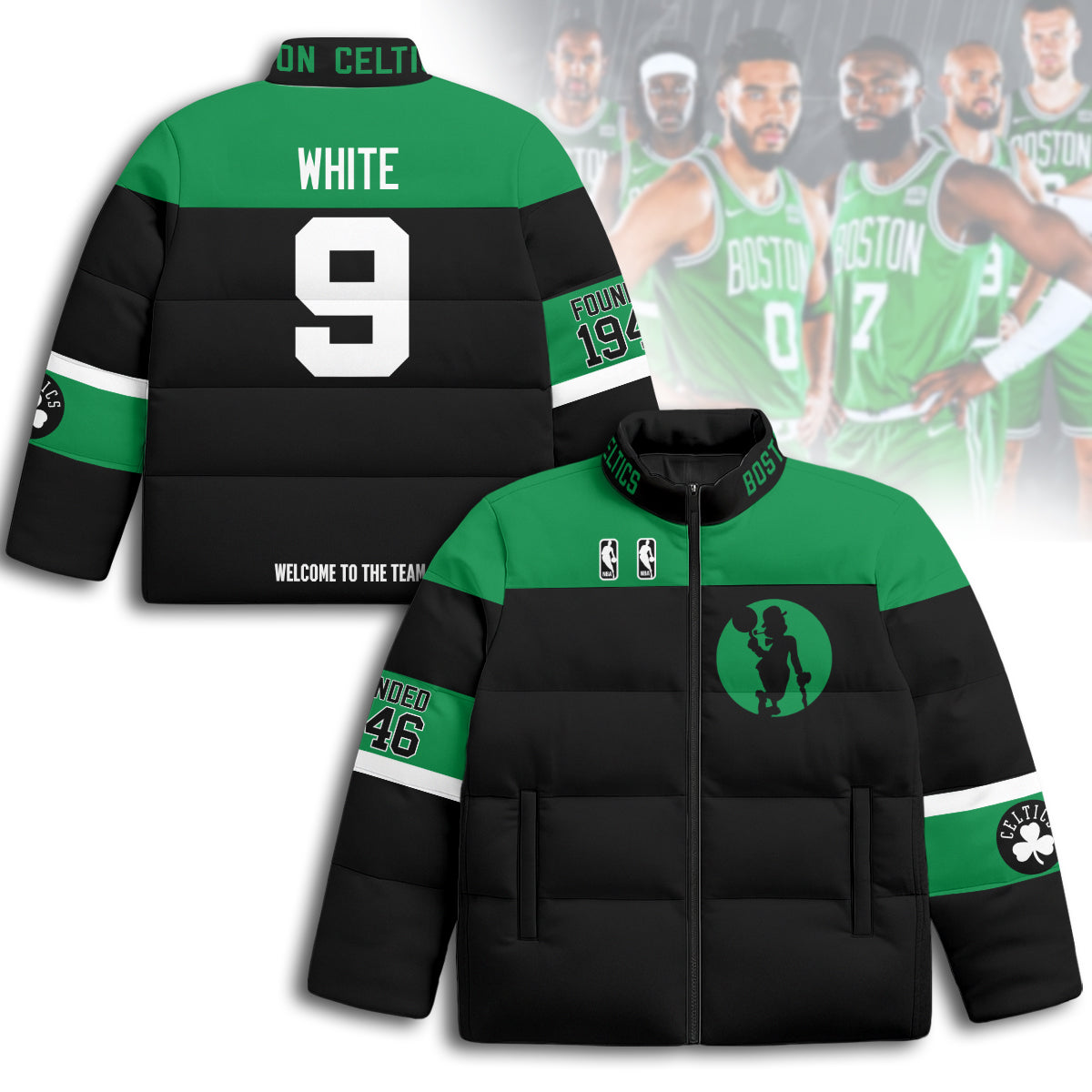 Boston Celtics Unisex Puffer Jacket
