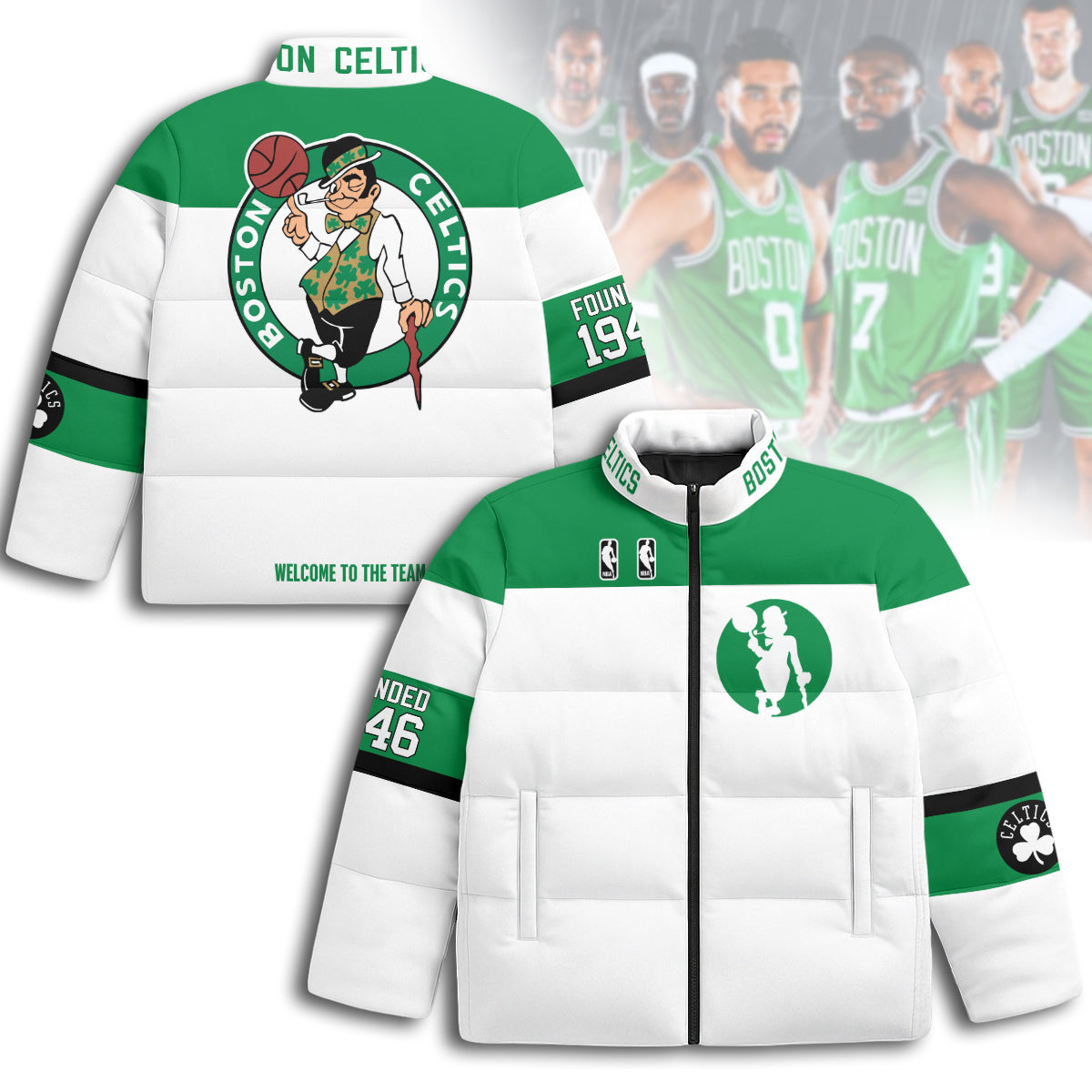 Boston Celtics Unisex Puffer Jacket