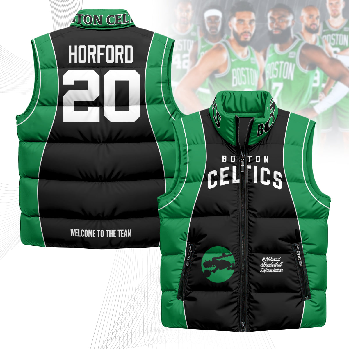 Boston Celtics Unisex Puffer Vest