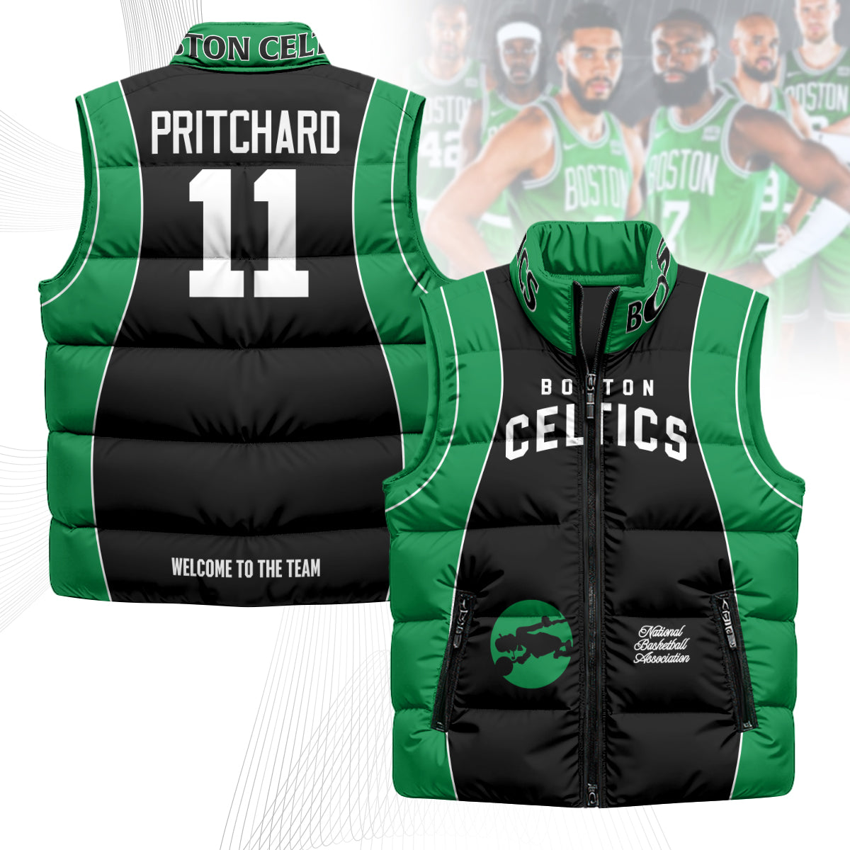 Boston Celtics Unisex Puffer Vest
