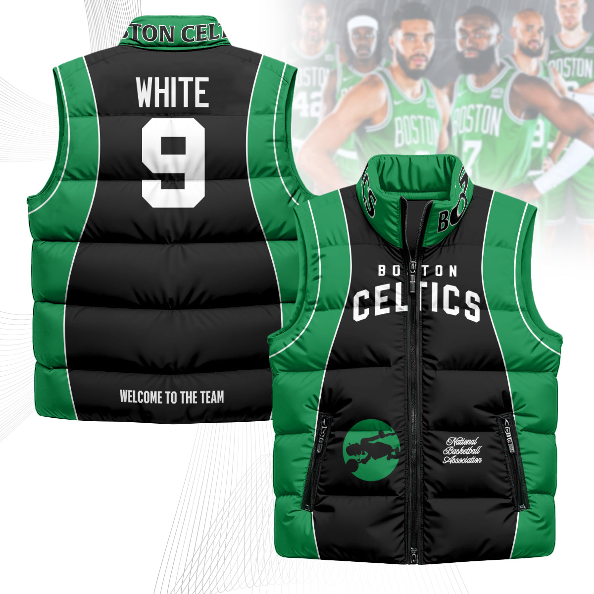 Boston Celtics Unisex Puffer Vest