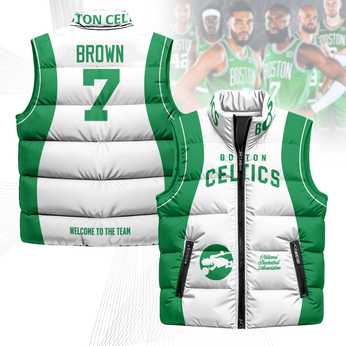 Boston Celtics Unisex Puffer Vest