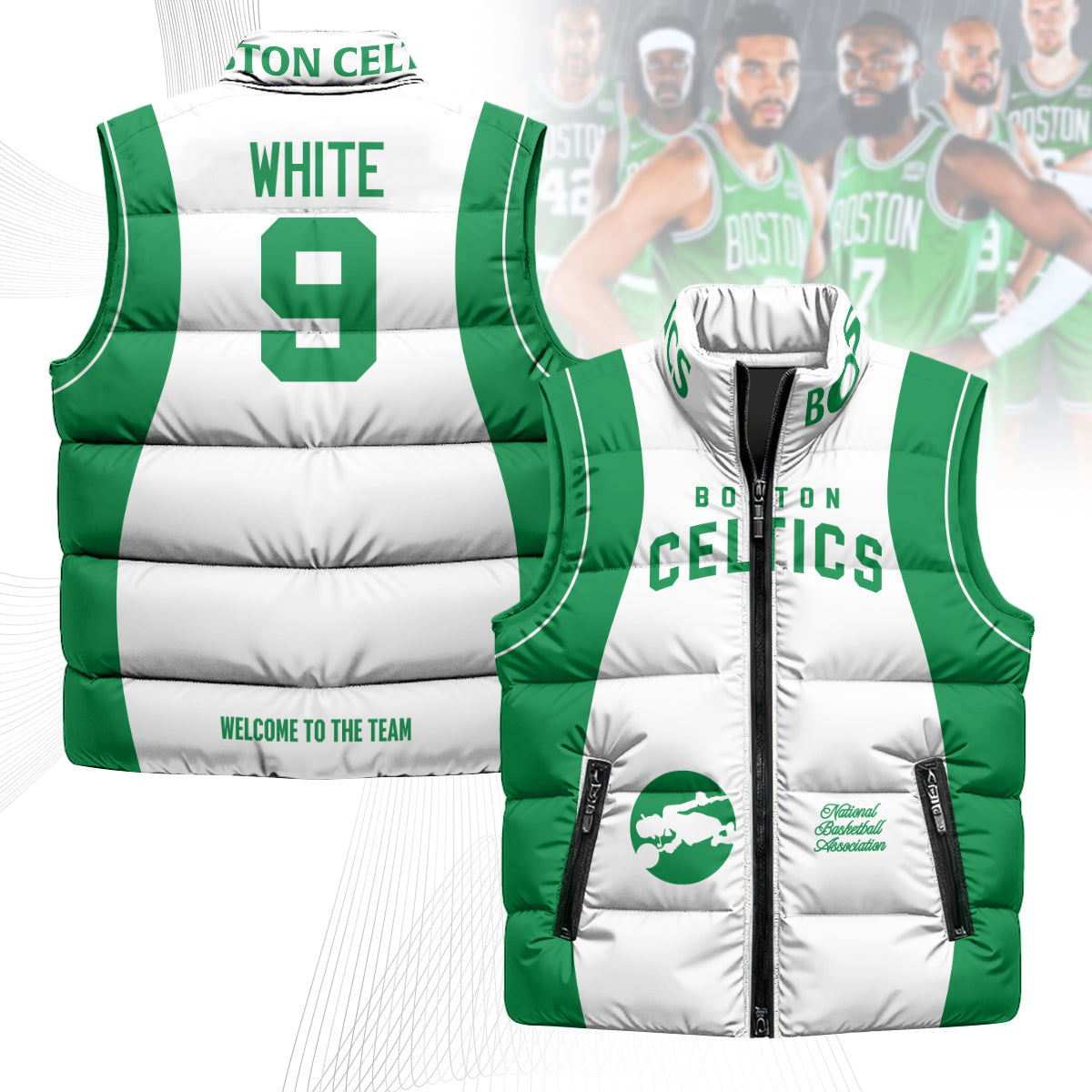 Boston Celtics Unisex Puffer Vest