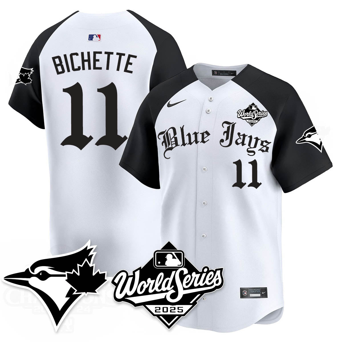 Toronto Blue Jays Gothic 2025 World Series Jersey - All Stitched