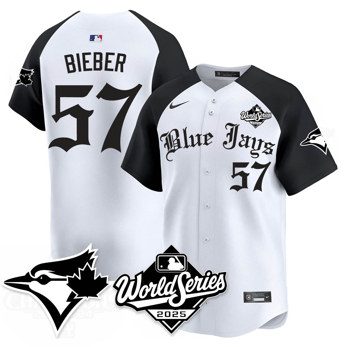 Toronto Blue Jays Gothic 2025 World Series Jersey - All Stitched