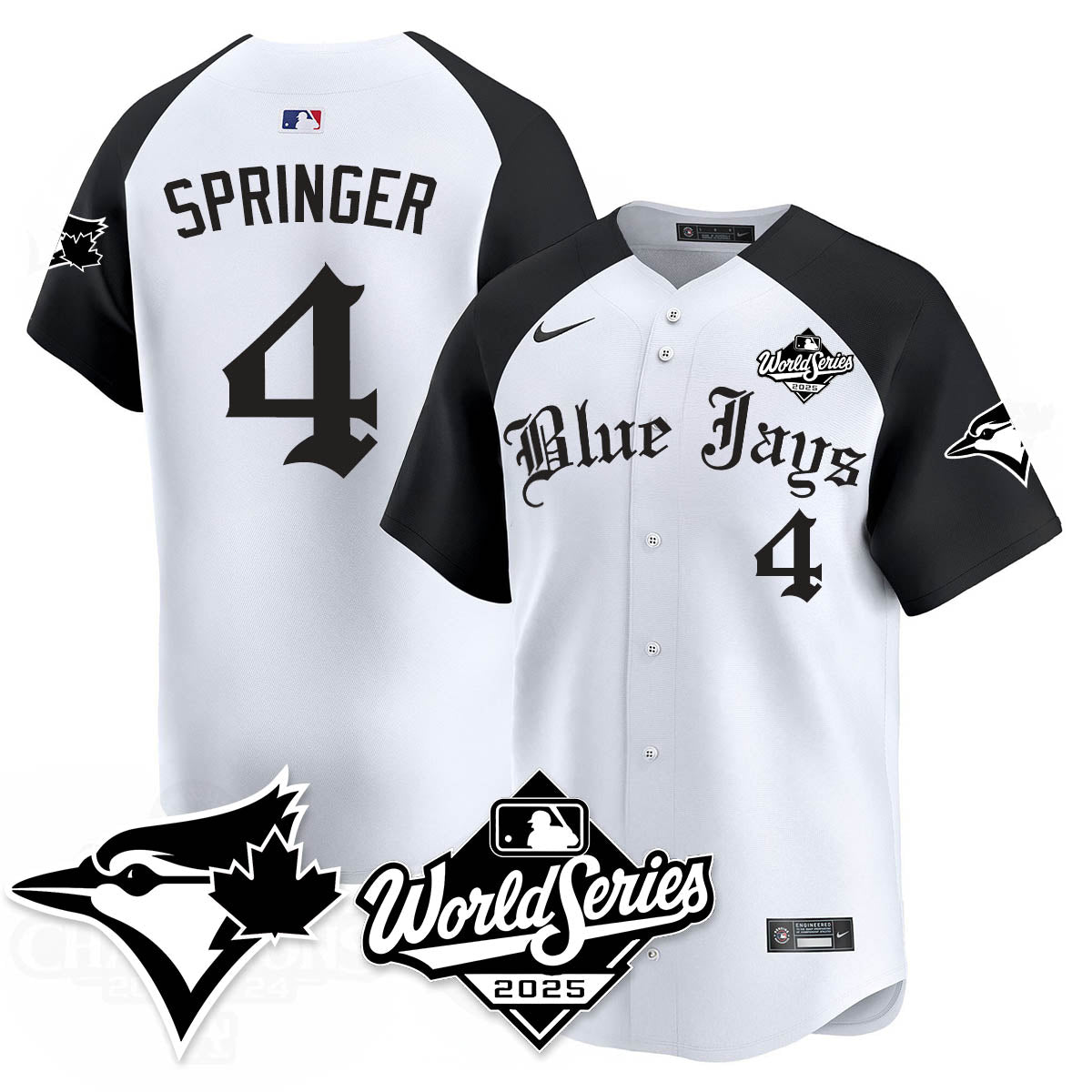 Toronto Blue Jays Gothic 2025 World Series Jersey - All Stitched