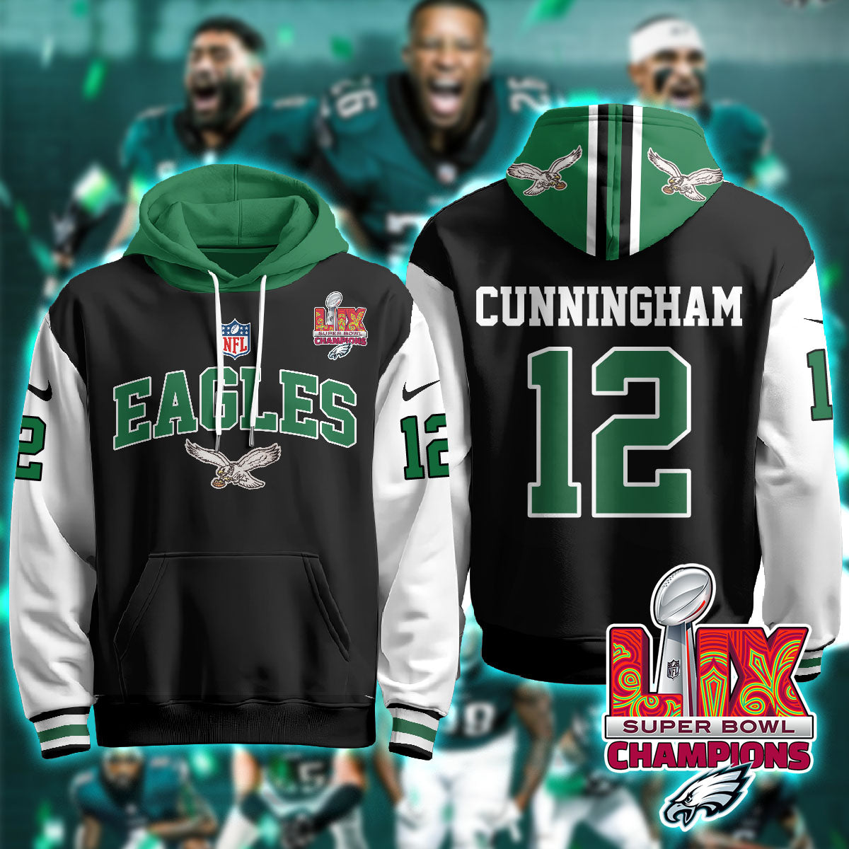 PHI Super Bowl LIX Champions Hoodie