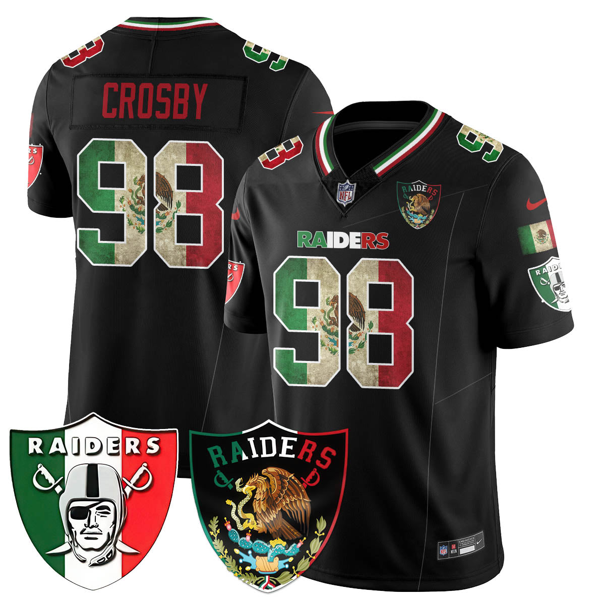 Las Vegas Raiders Mexico Vapor Limited Jersey - All Stitched