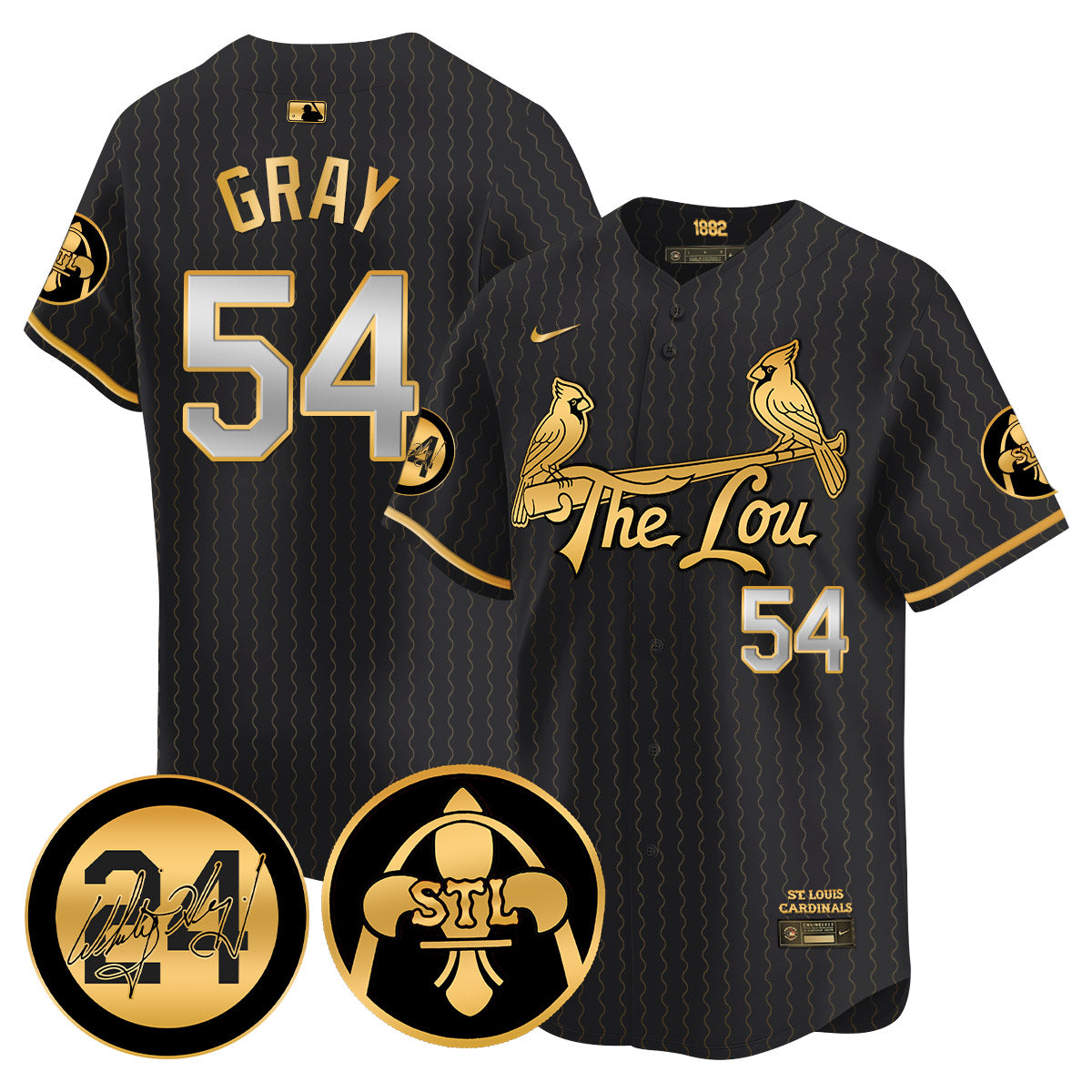 Cardinals 2024 City Connect Jersey TLA - Whitey Herzog Memorial Patch - All Stitched