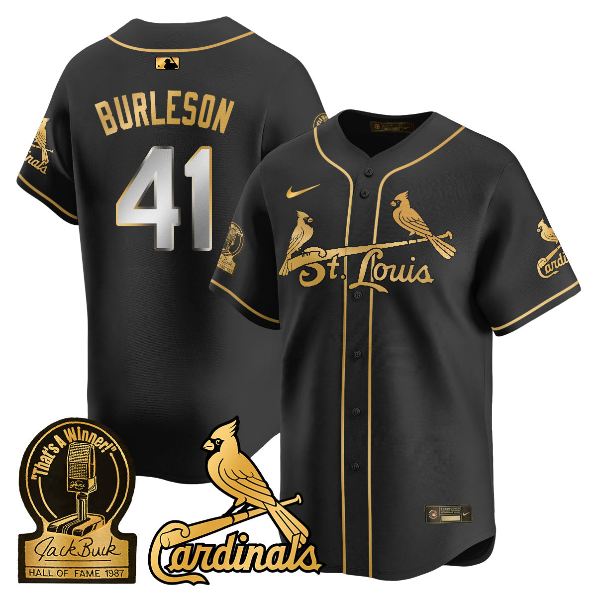 St. Louis Cardinals Jack Buck Limited Jersey - All Stitched