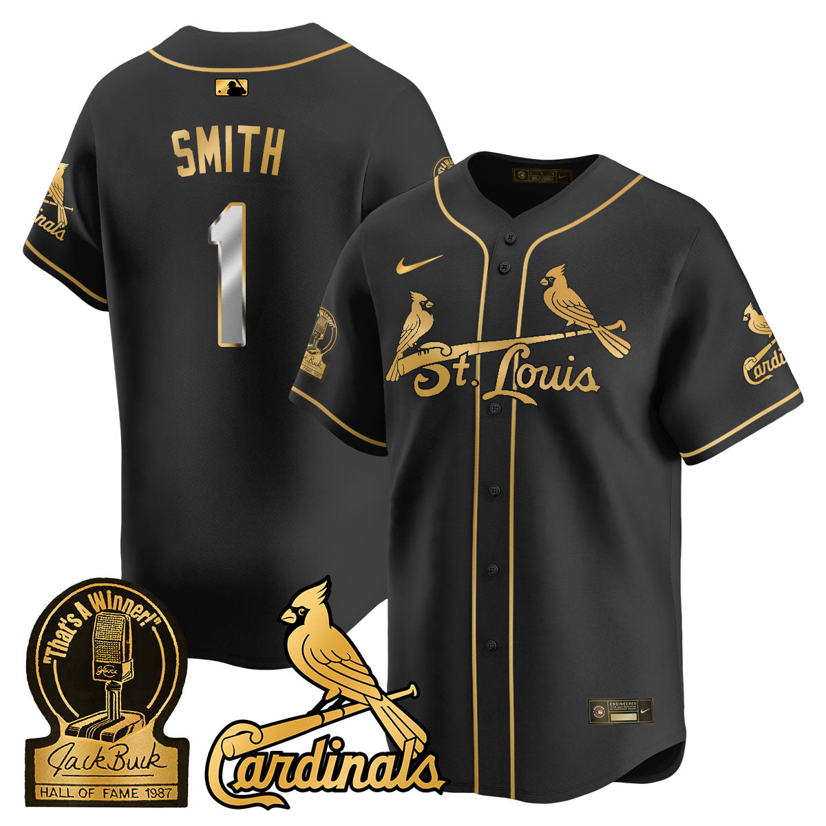 St. Louis Cardinals Jack Buck Limited Jersey - All Stitched