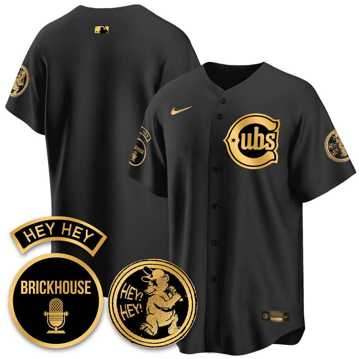 Chicago Cubs Limited Jersey - Jack Brickhouse "Hey Hey" Patch - All Stitched