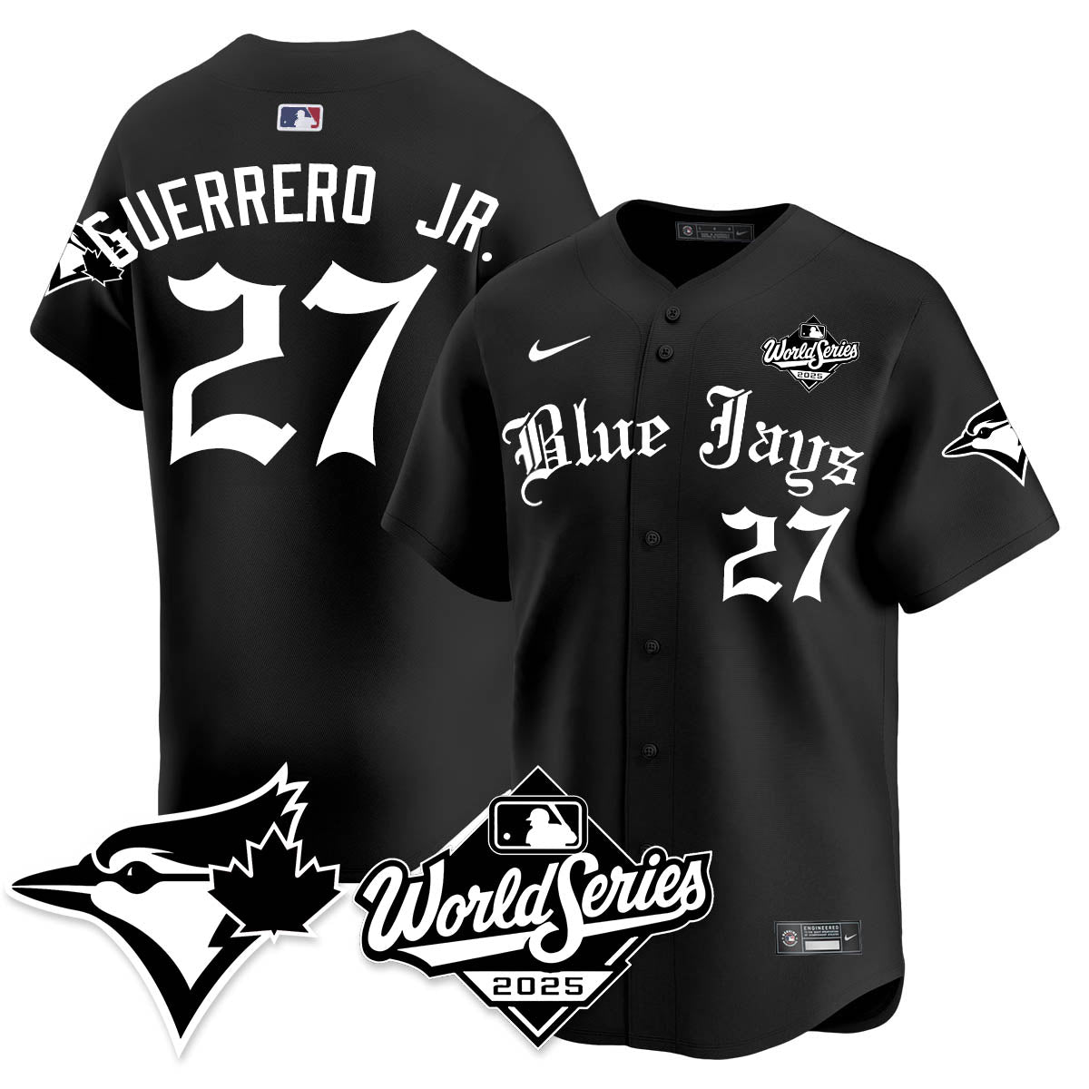Toronto Blue Jays Gothic 2025 World Series Jersey - All Stitched