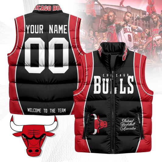 Chicago Bulls Unisex Custom Puffer Vest