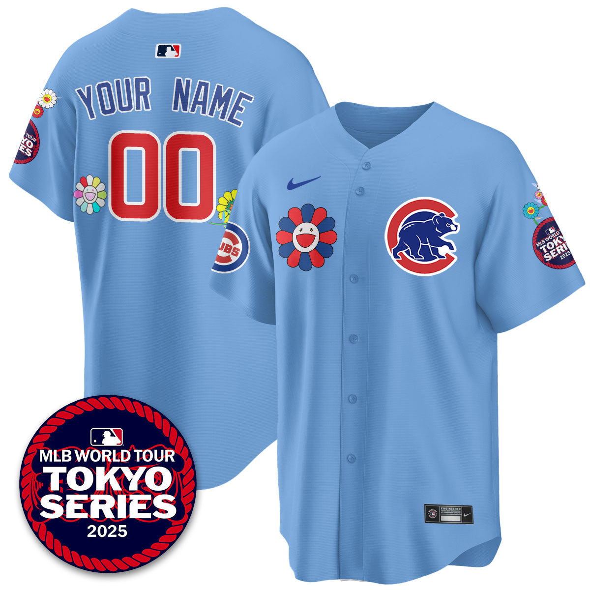 Chicago Cubs Tokyo Series 2025 Vapor Premier Limited Custom Jersey - Stitched