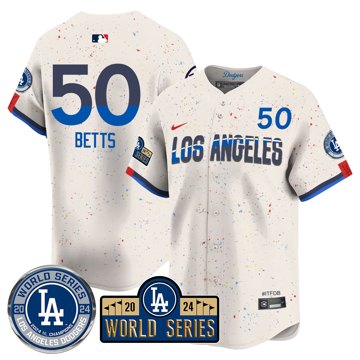 Los Angeles Dodgers World Series 2024 Jersey - All Stitched