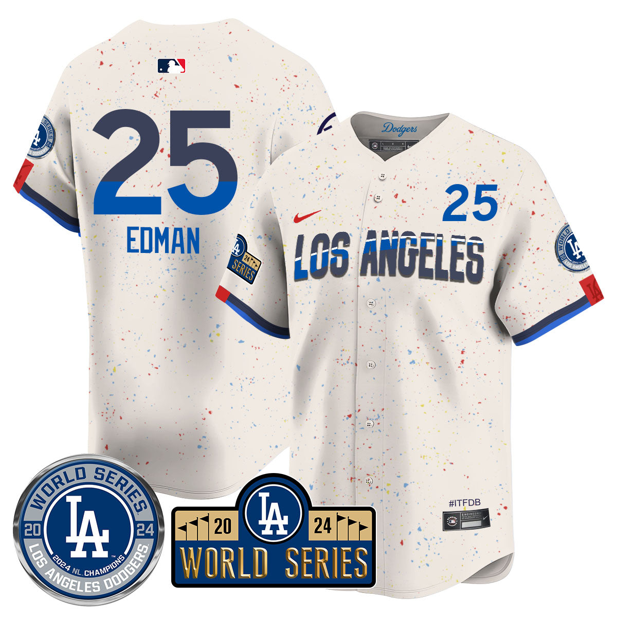 Los Angeles Dodgers World Series 2024 Jersey - All Stitched