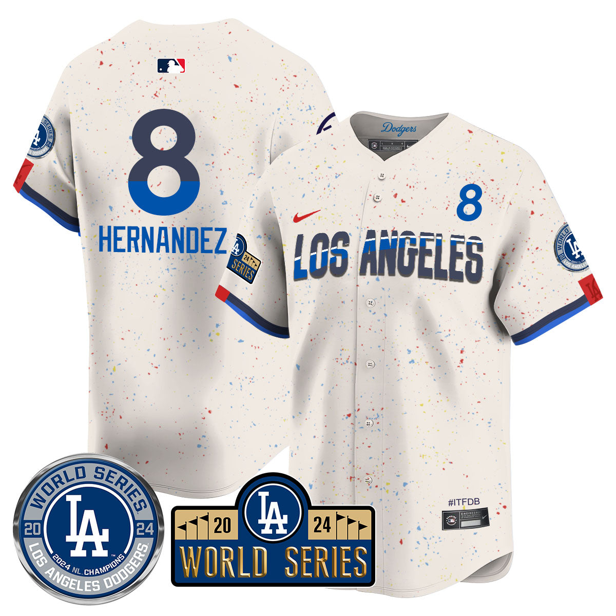 Los Angeles Dodgers World Series 2024 Jersey - All Stitched