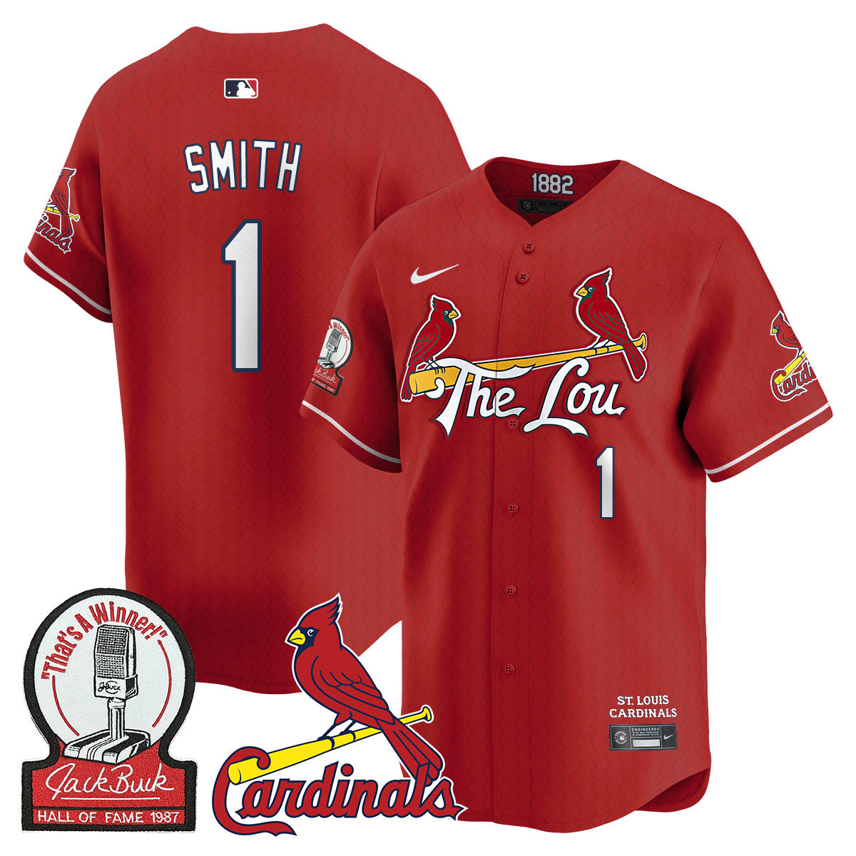 St. Louis Cardinals Jack Buck Limited Jersey - All Stitched
