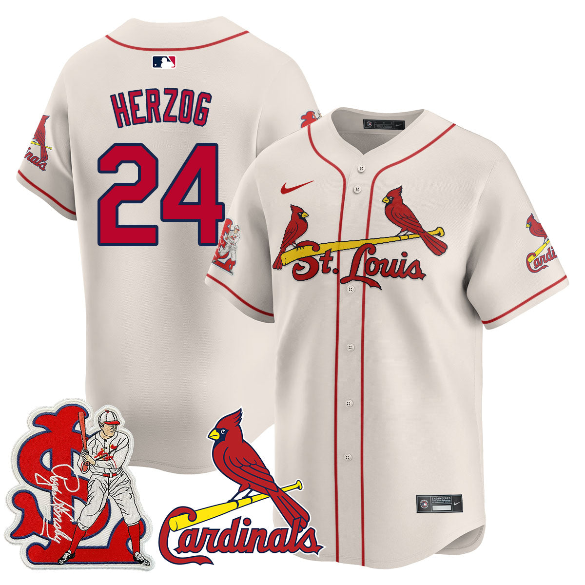 St. Louis Cardinals Rogers Hornsby Limited Jersey - All Stitched
