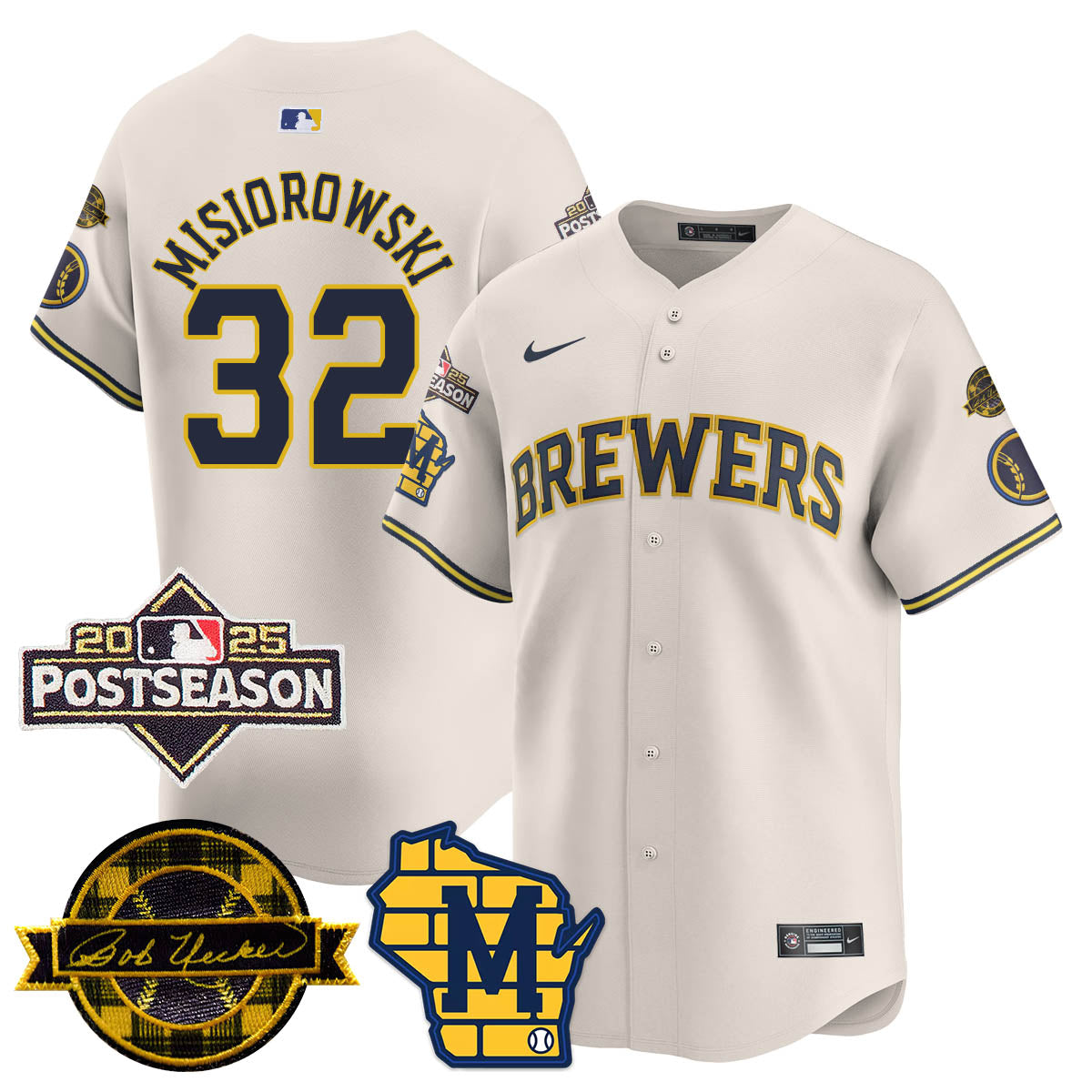 Milwaukee Brewers 2025 Postseason Jersey - All Stitched