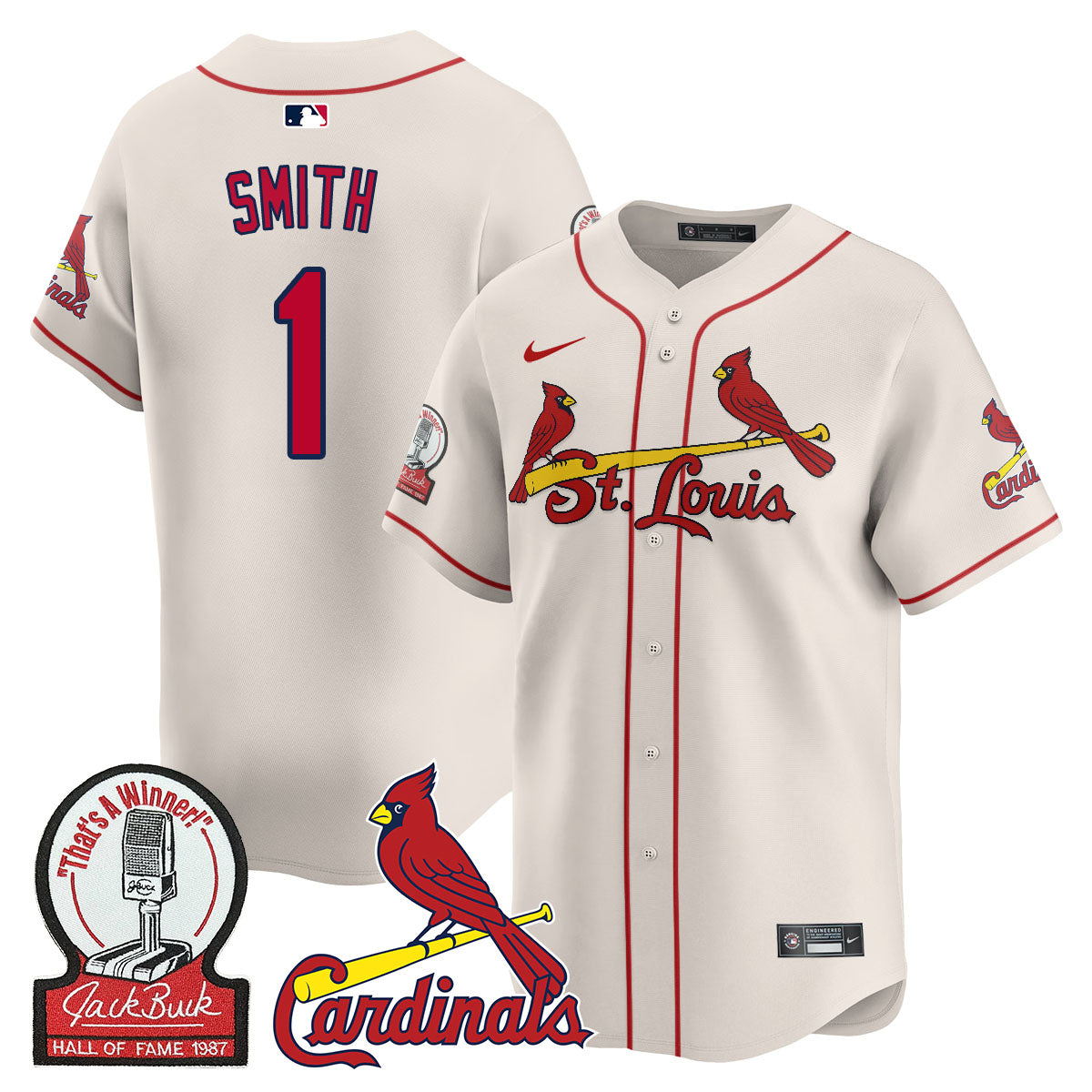 St. Louis Cardinals Jack Buck Limited Jersey - All Stitched