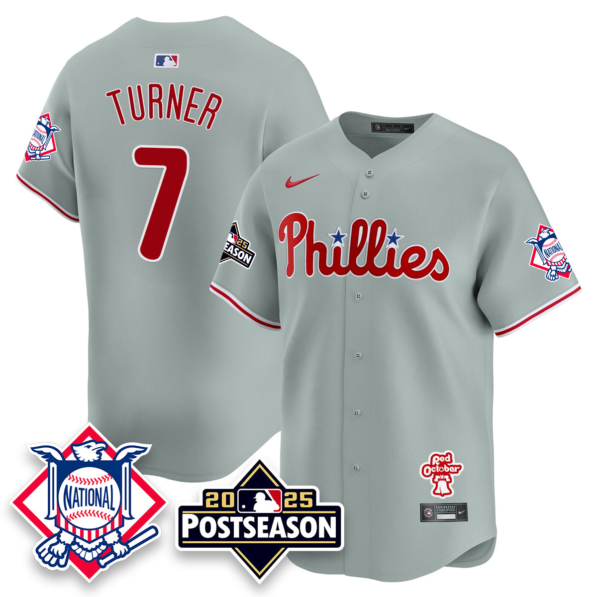 Philadelphia Phillies 2025 Postseason Jersey - All Stitched