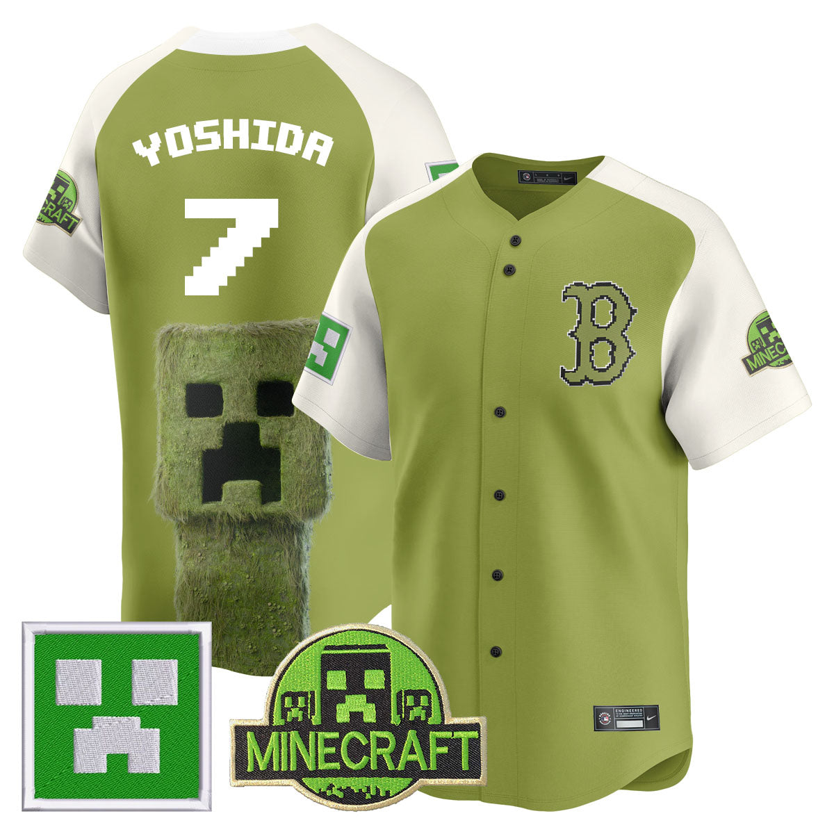 Boston Red Sox 2025 MINECRAFT Jersey - All Stitched