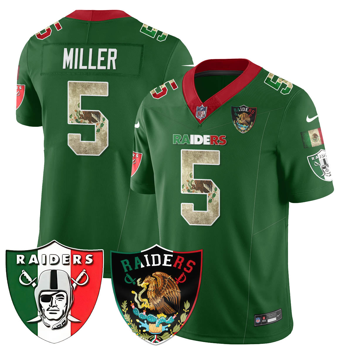 Las Vegas Raiders Mexico Vapor Limited Jersey - All Stitched