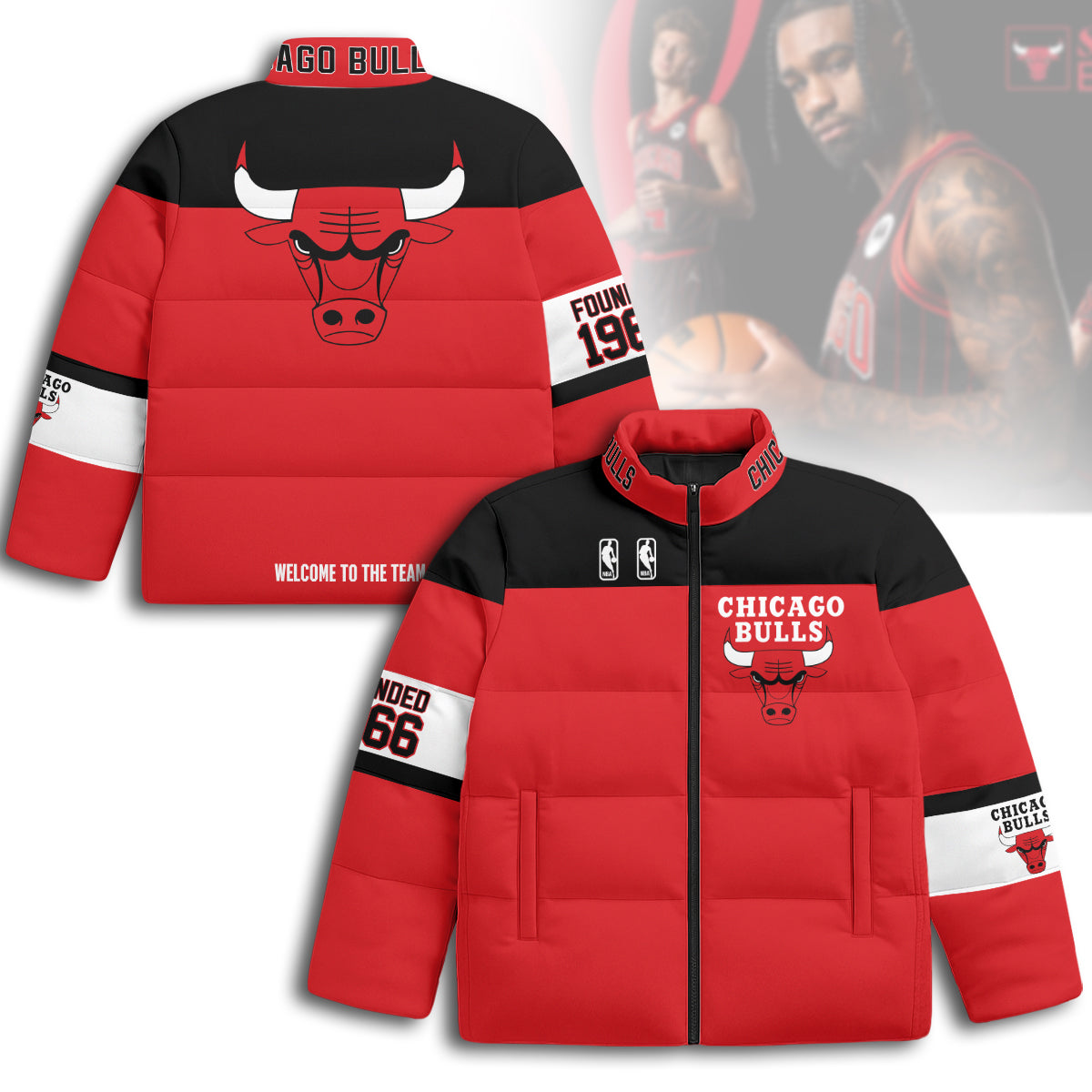 Chicago Bulls Unisex Puffer Jacket