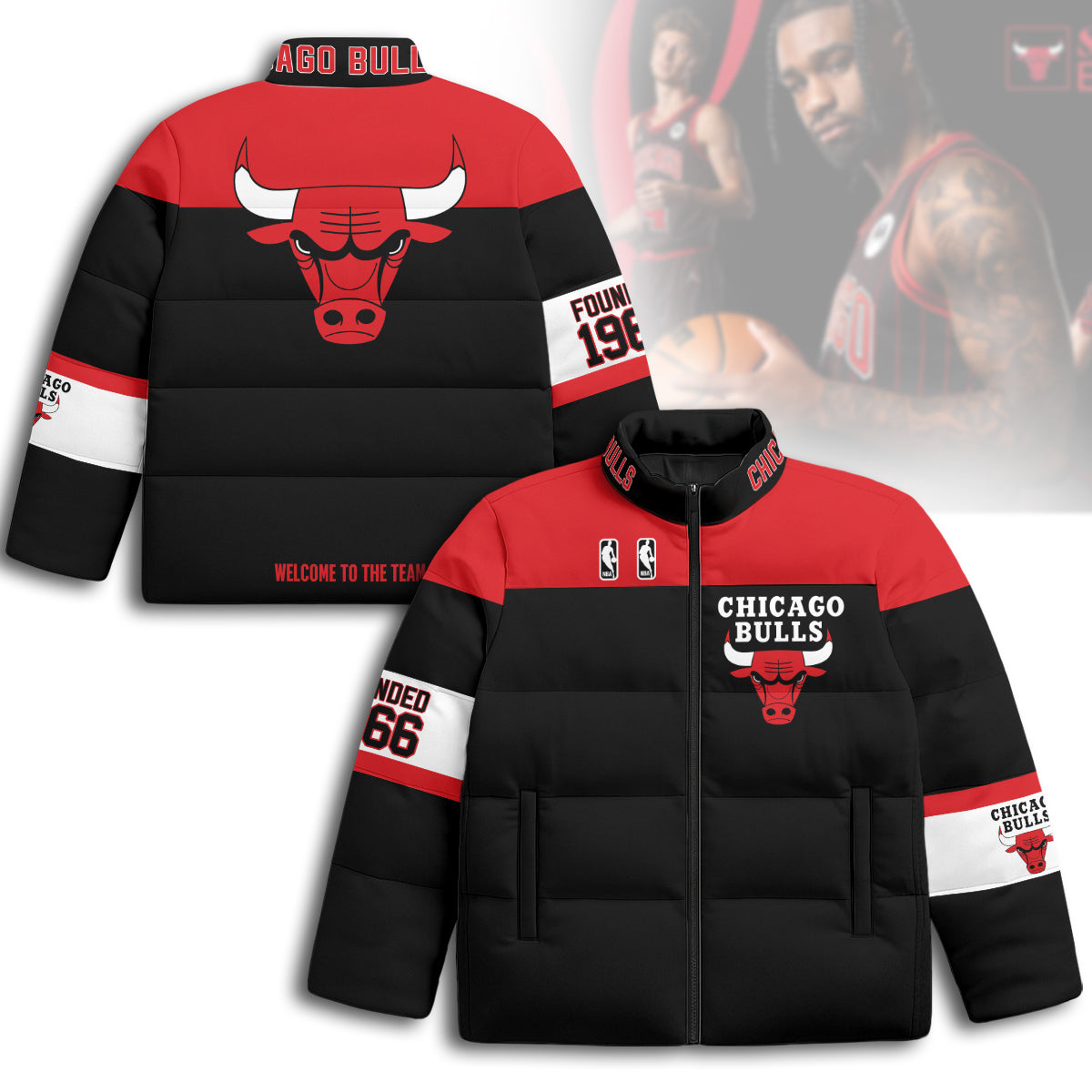 Chicago Bulls Unisex Puffer Jacket