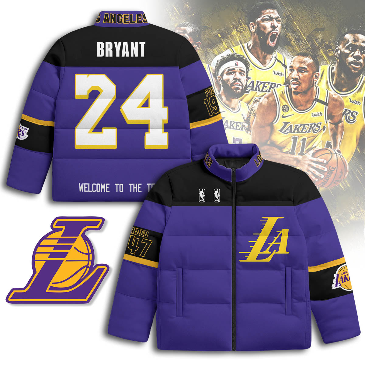 Los Angeles Lakers Unisex Puffer Jacket