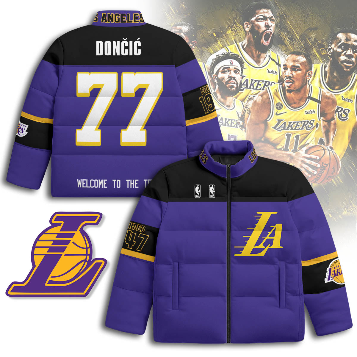 Los Angeles Lakers Unisex Puffer Jacket