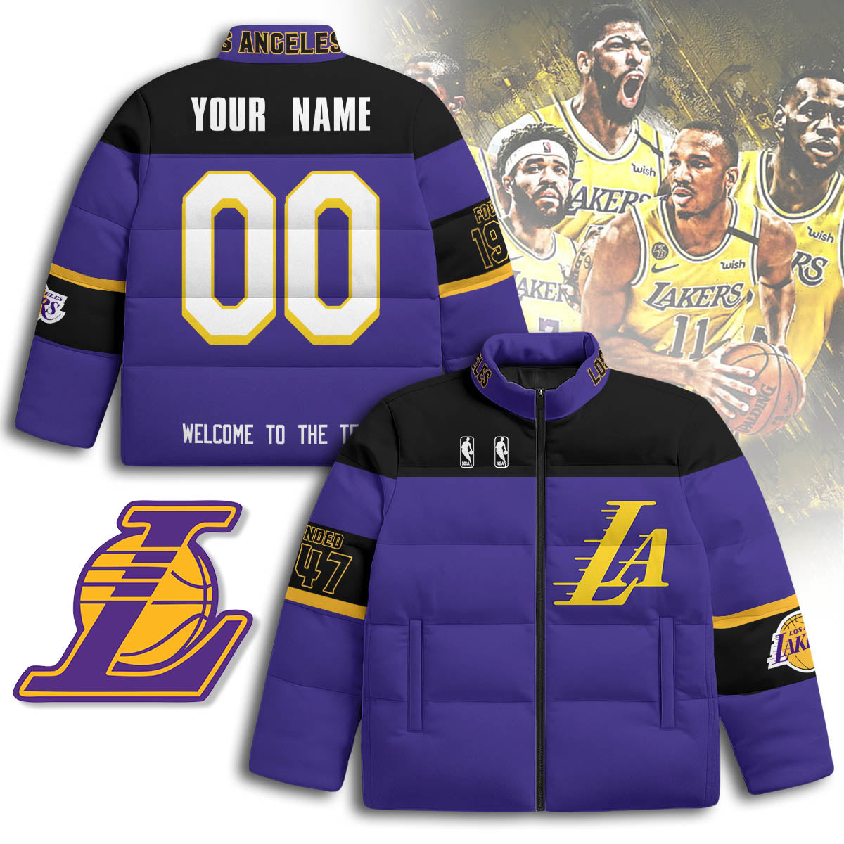 Los Angeles Lakers Unisex Puffer Jacket