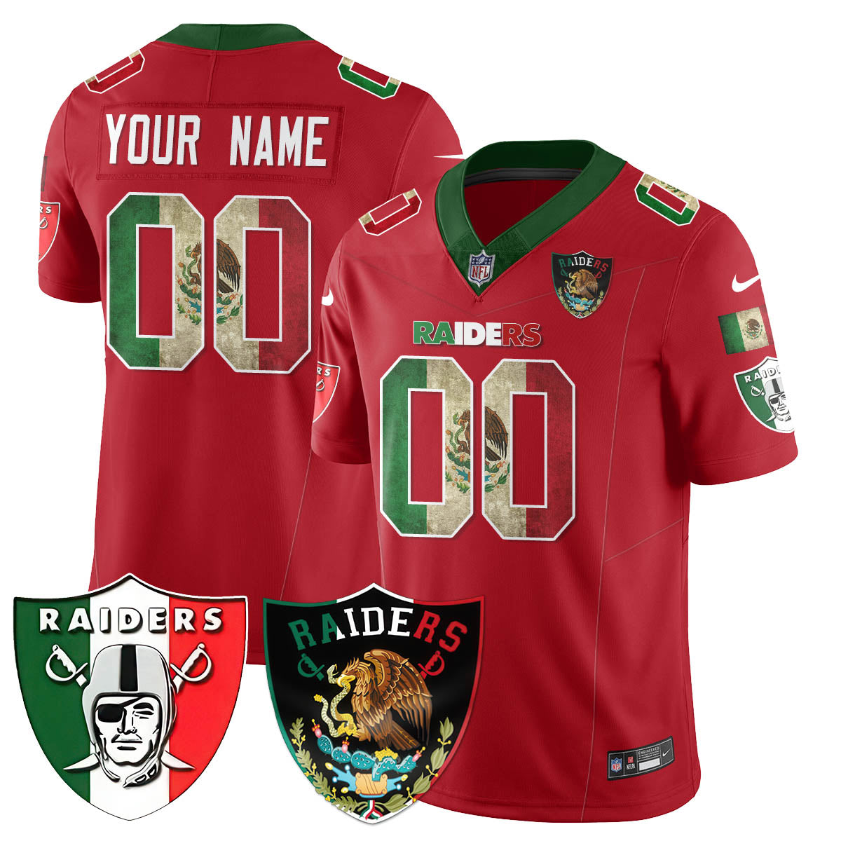 Las Vegas Raiders Mexico Vapor Limited Jersey - All Stitched