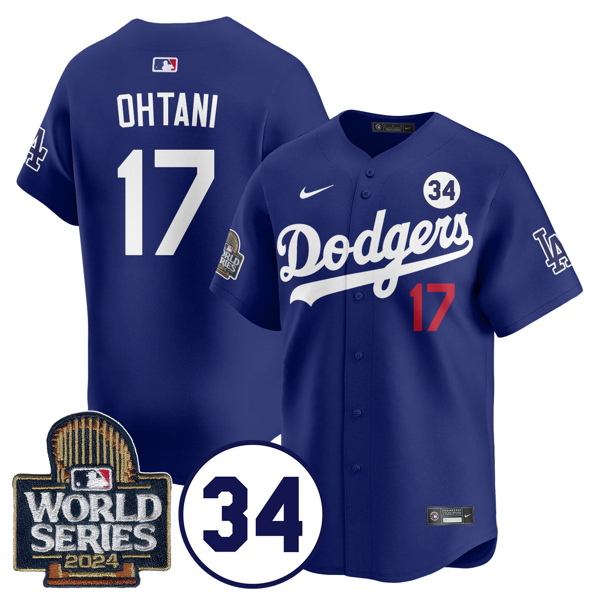 Dodgers World Series - Fernando Valenzuela Memorial Jersey - All Stitched