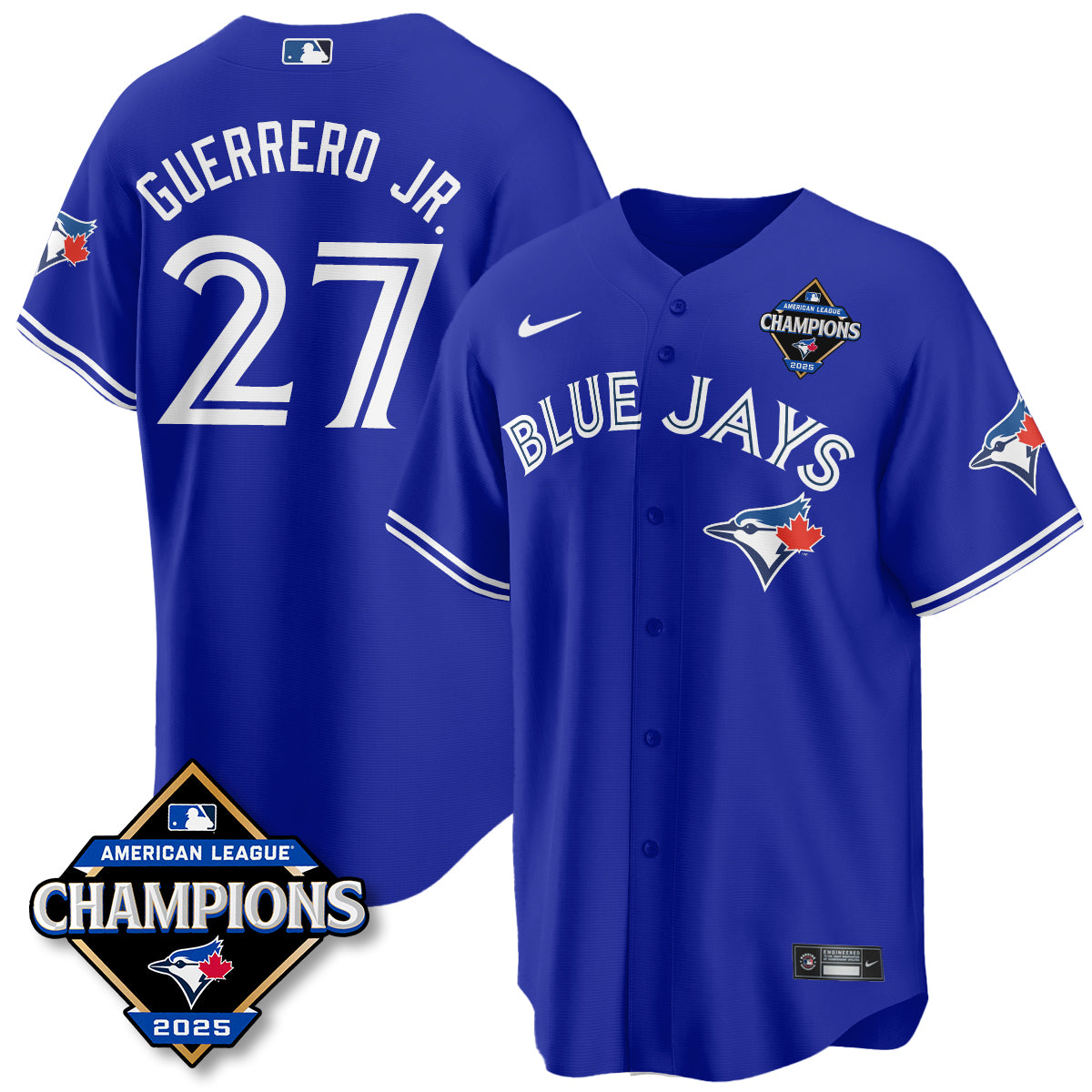 Toronto Blue Jays 2025 American League Champions Jersey - All Stitched