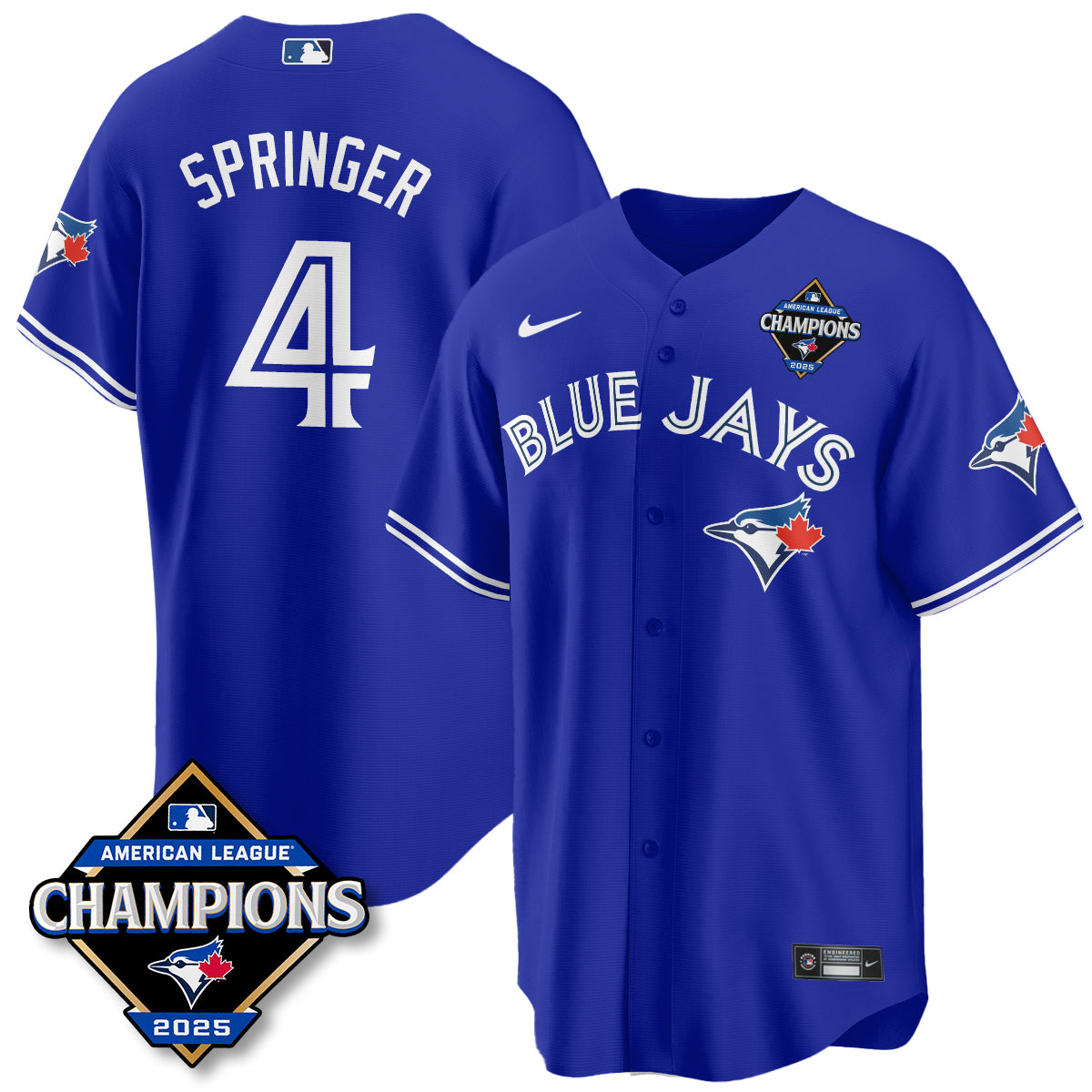 Toronto Blue Jays 2025 American League Champions Jersey - All Stitched