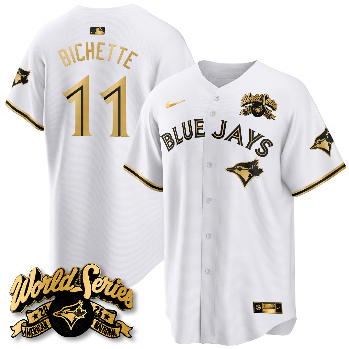 Toronto Blue Jays 2025 American League Champions Jersey - All Stitched