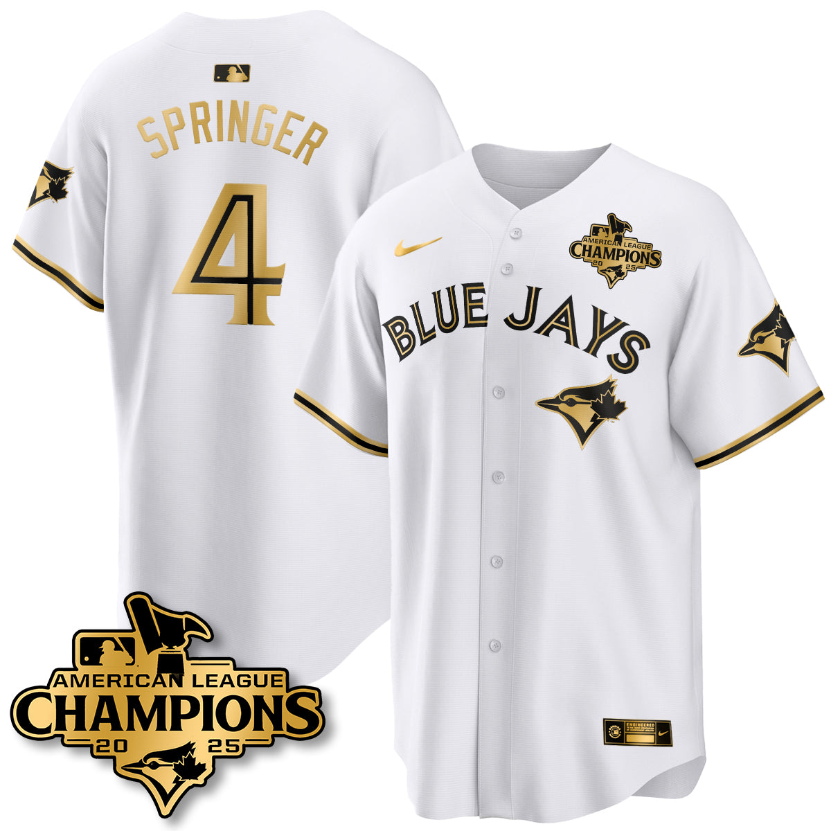Toronto Blue Jays 2025 American League Champions Jersey - All Stitched