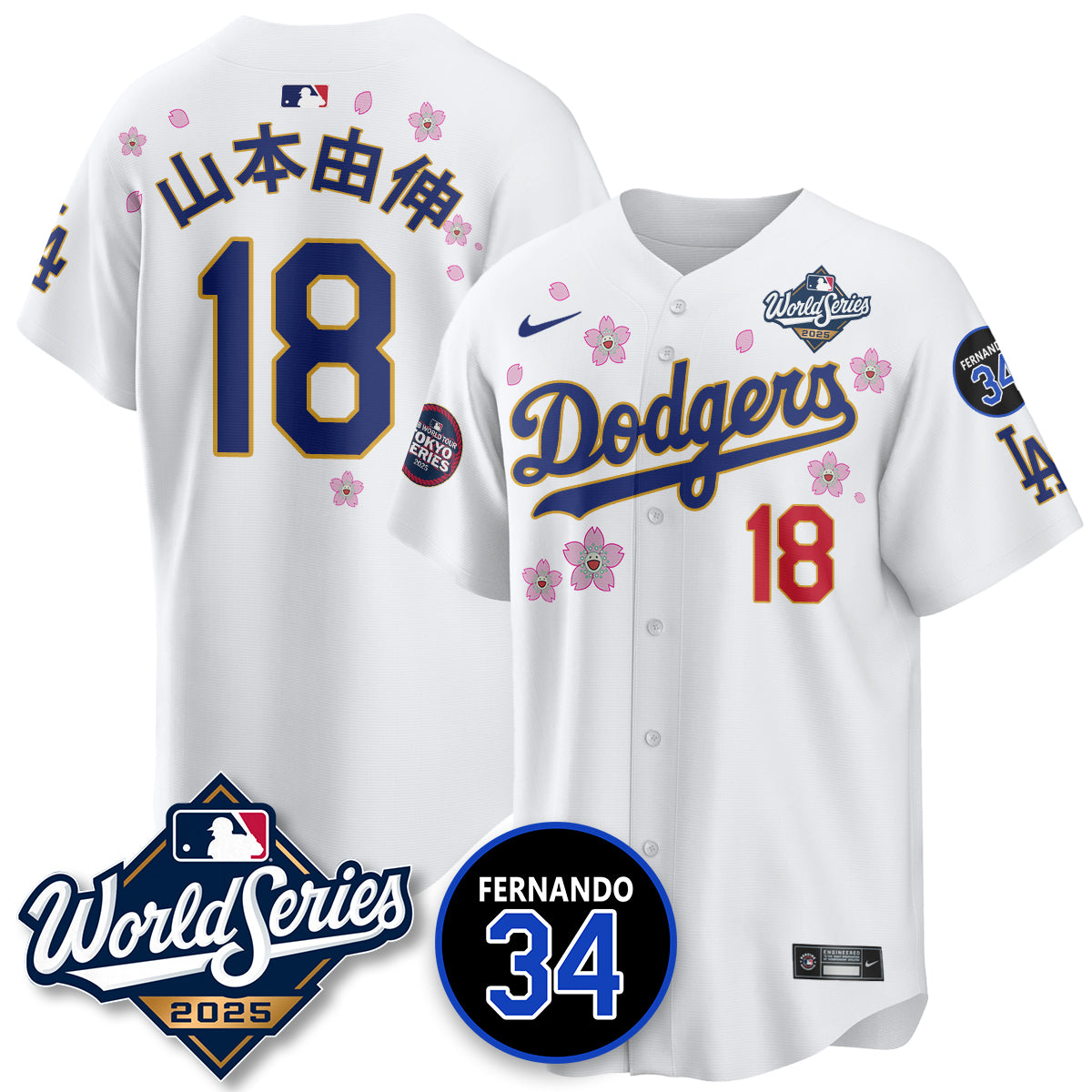 Los Angeles Dodgers Tokyo Series 2025 NL Champions Jersey - All Stitched