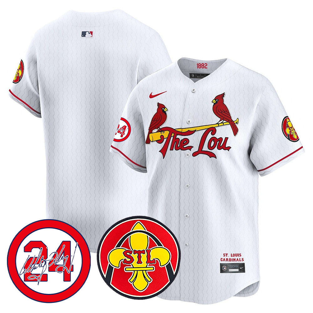 Cardinals 2024 City Connect Jersey TLA - Whitey Herzog Memorial Patch - All Stitched