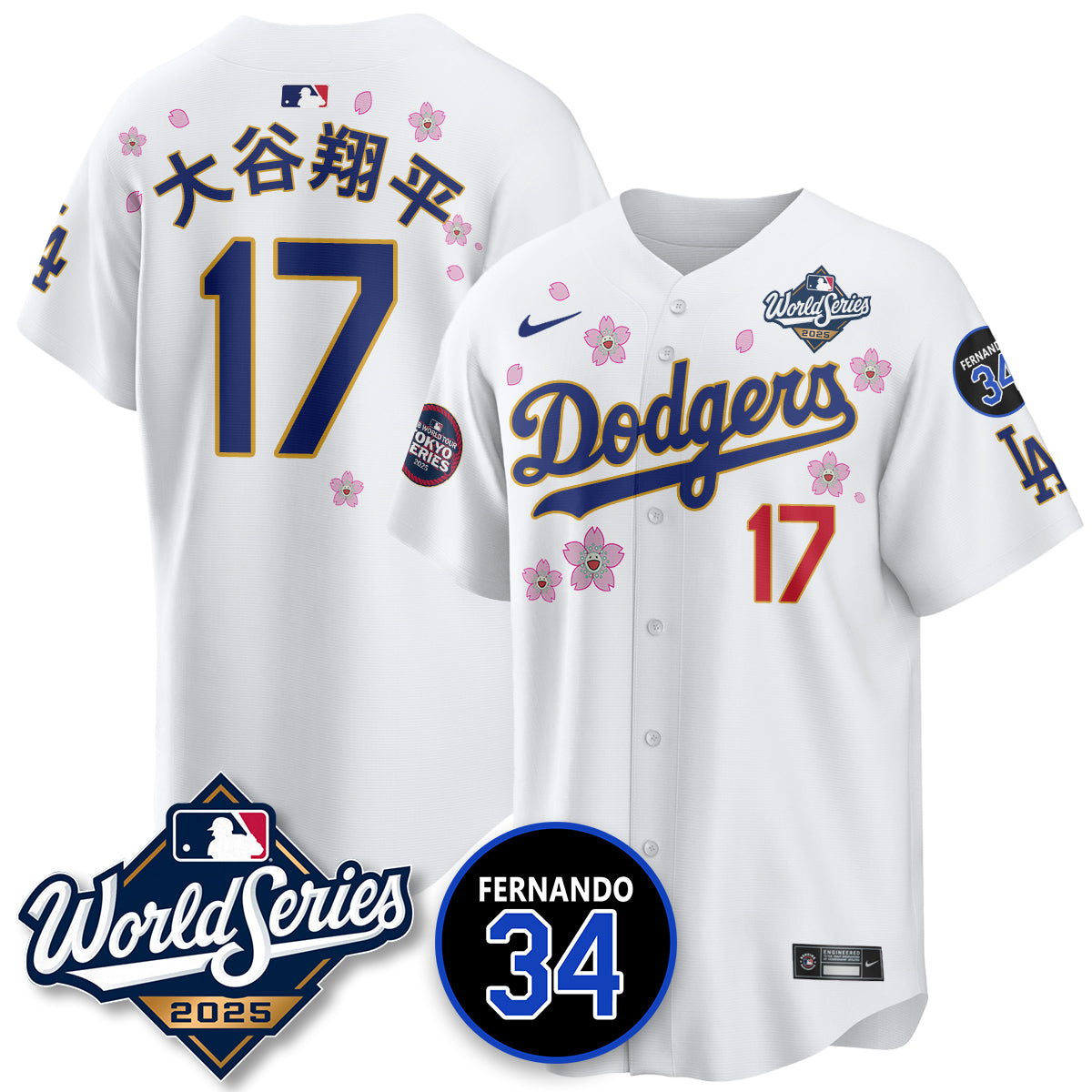 Los Angeles Dodgers Tokyo Series 2025 NL Champions Jersey - All Stitched