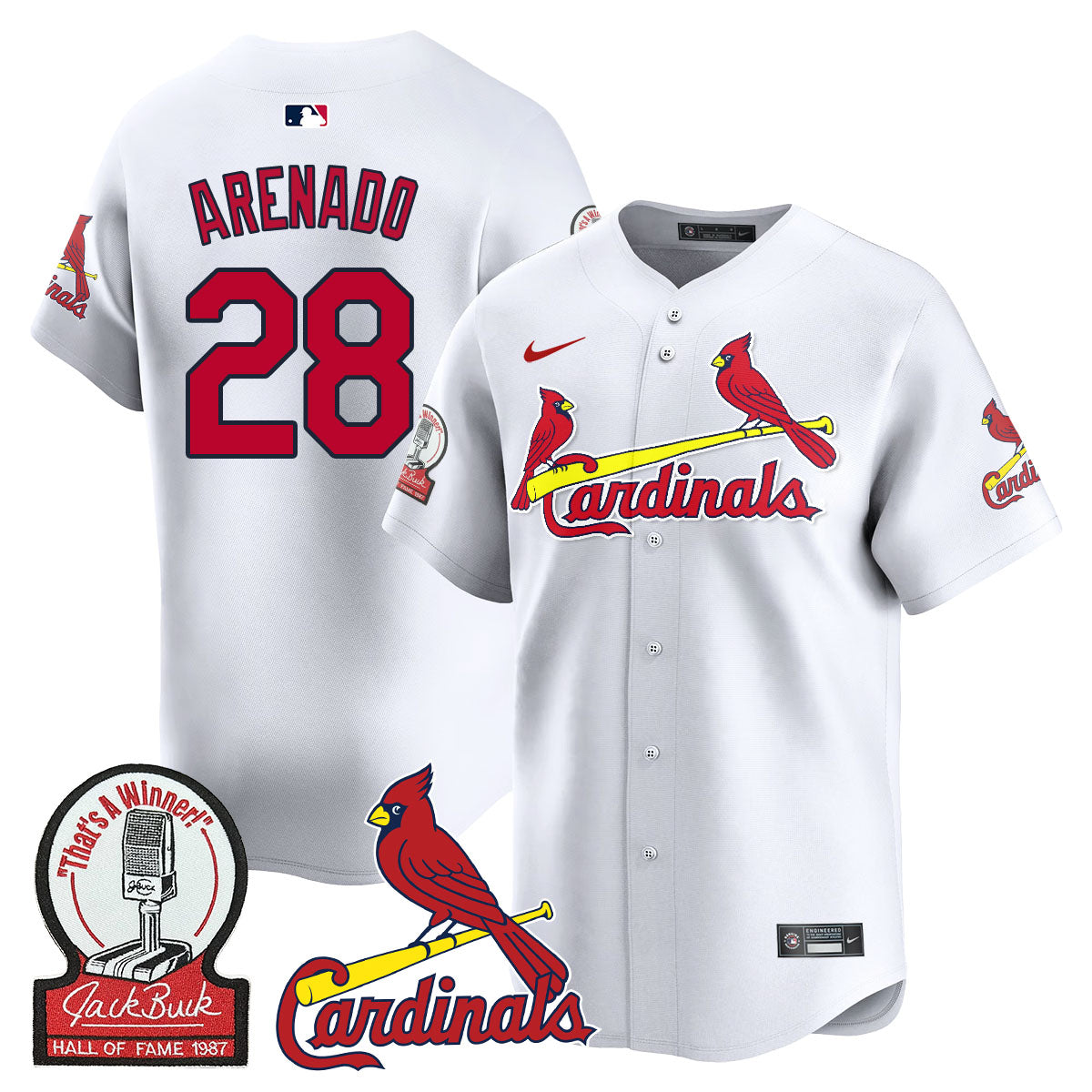 St. Louis Cardinals Jack Buck Limited Jersey - All Stitched